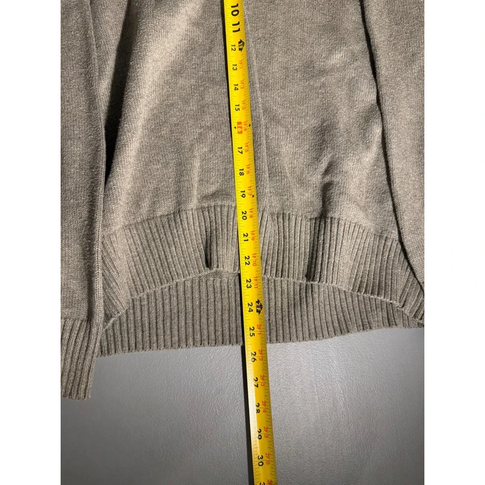 Polo Ralph Lauren Mens XXL Gray Mock Neck Button Sweater Heather Knit H0562